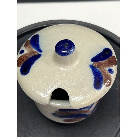 Goebel Merkelbach Salzglasur Jam Dish/salt an pepper Shaker Glazed Germany (716) - Picture 5 of 9